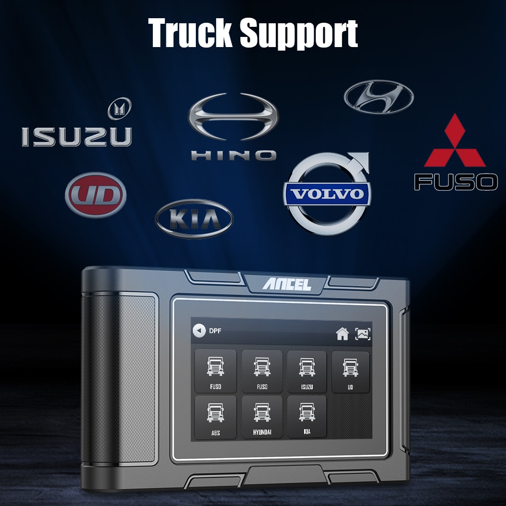ANCEL HD3200 24V重型柴油卡车诊断扫描仪汽车全系统DPF再生油重置，适用于FUSO HINO Hyundai