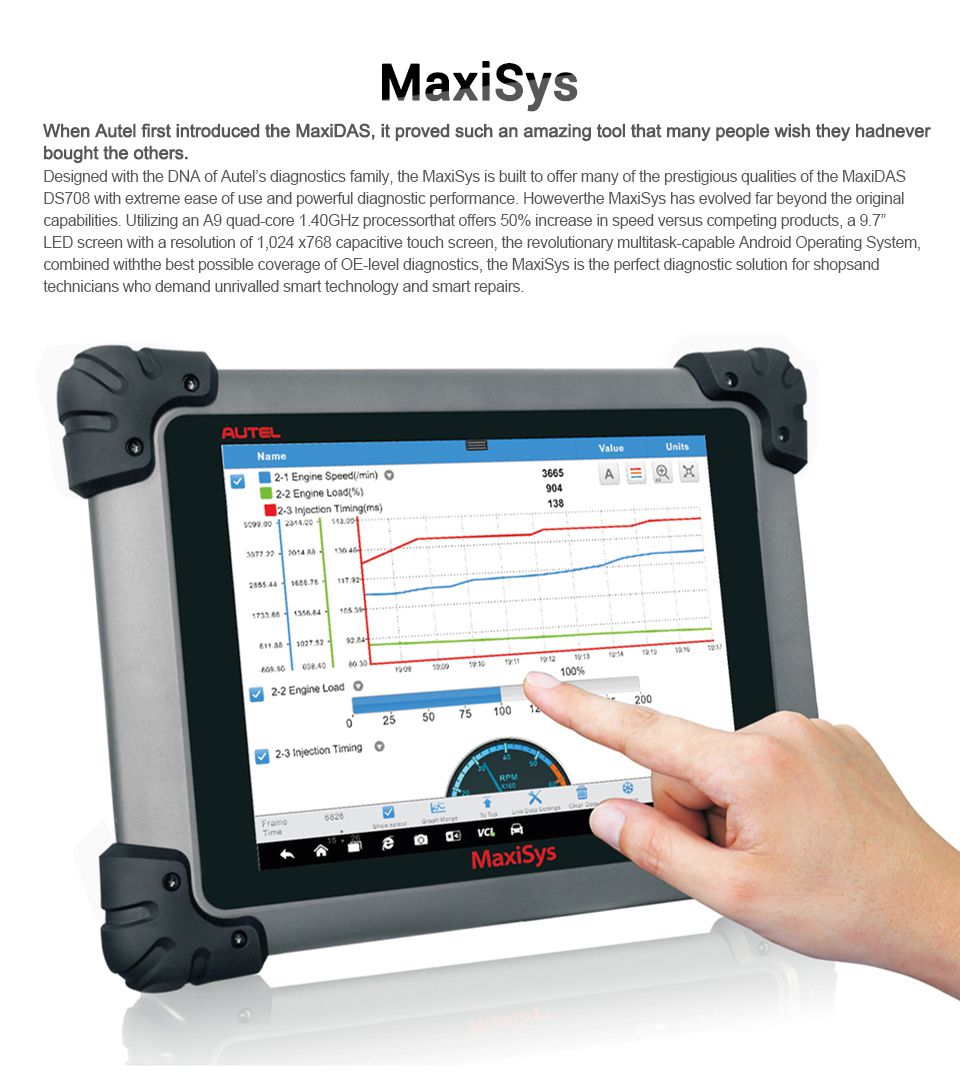 Autel MaxiSys Pro MS908P车载蓝牙/WIFI诊断/ECU编程工具