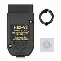 HEX-V2 HEX V2 Dual K & CAN USB VAG Unlimited VIN Enthusiast Interface with Latest VCDS Software Support  Firmware Update for Volkswagen Audi Sea