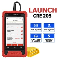 LAUNCH X431 Creader Elite CRE205 OBD2 Scanner ABS SRS System Diagnose 16 Reset Services Scanner Lifetime Free Update