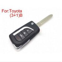 丰田5件/批改进型翻转遥控钥匙外壳（3+1）按钮