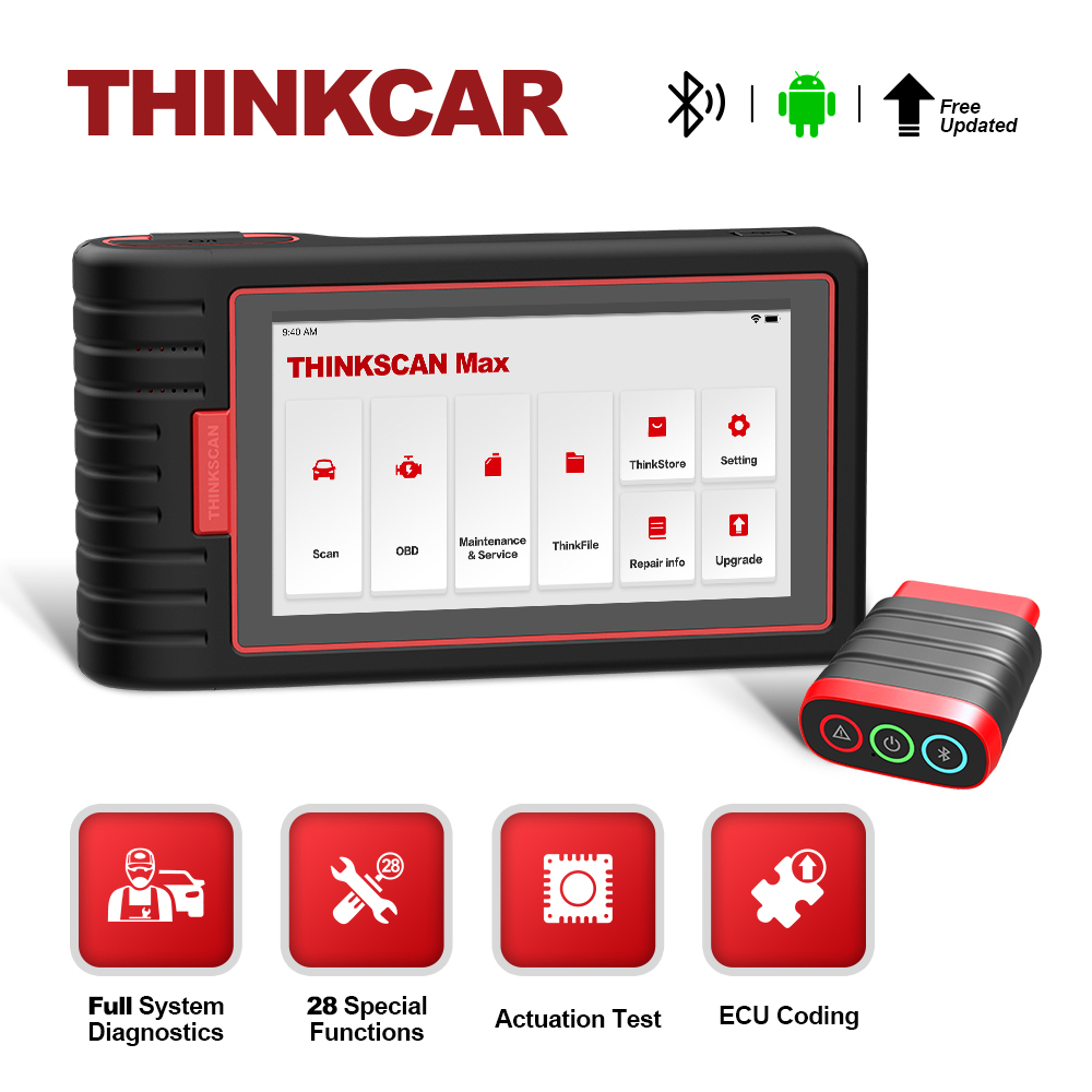 ThinkCar ThinkScan Max Full Systems OBD2 Diagnosescanner 28 Reset Service Bidirektionaler Test Scanner CRP909E