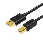 UNITEK Top Qualität USB 2.0-A Stecker auf B Stecker Kabel (5M)-High-Speed mit vergoldeten Anschlüssen mit Schwarz