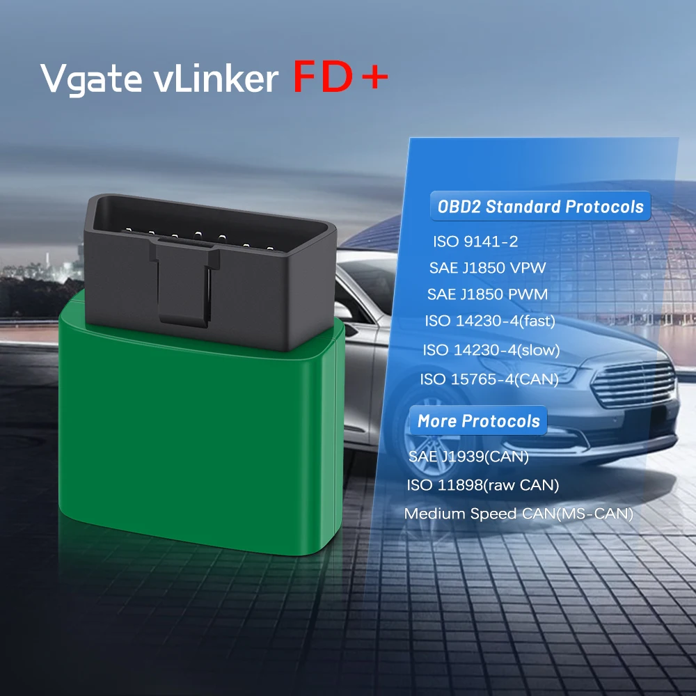 Vgate vLinker FD+ELM327 Bluetooth 4.0 Ford FORScan wifi OBD2车载诊断OBD 2扫描仪J2534自动工具ELM 327 V1 5