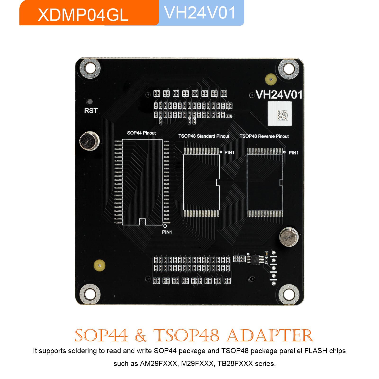 2024新款Xhorse XDMP04GL VH24 SOP44&TSOP48多程序编程器适配器