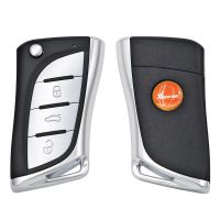 Xhorse XELEX0EN Super Remote Flip 3按钮适用于丰田/雷克萨斯车型，内置超级芯片5个/批