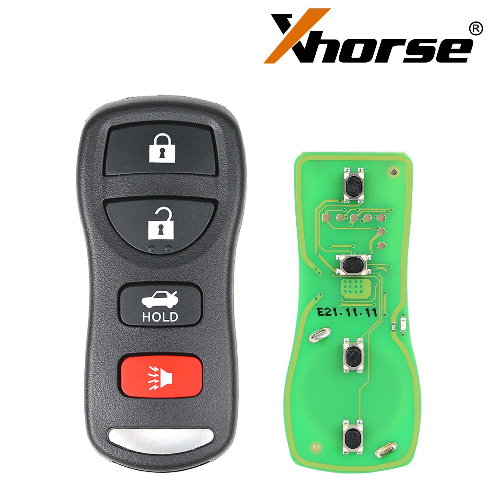 Xhorse XKNI00EN有线遥控钥匙日产独立4按钮英文版5件/批
