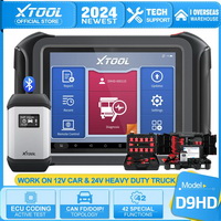 XTOOL D9HD 12V汽车和24V卡车重型扫描仪全功能诊断工具机械车间工具
