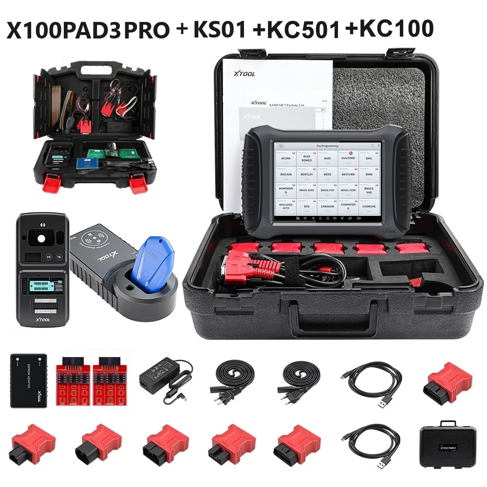 XTOOL X100 PAD3 Pro Key Programming Tools Bidirectional Scan Tools With 38+ Services Full Car Diagnostic With KC501 All Key Lost