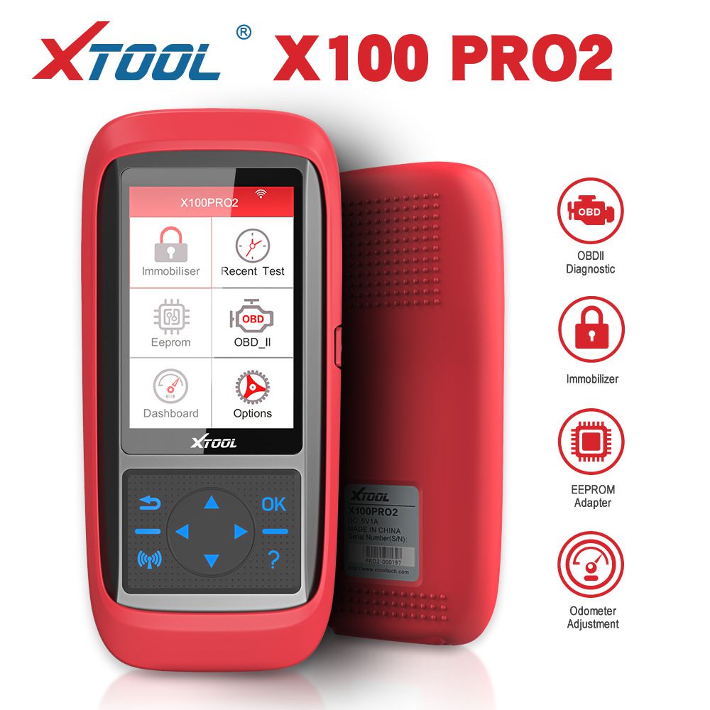 XTOOL X100 Pro2自动键编程器，带EEPROM适配器支持里程调整