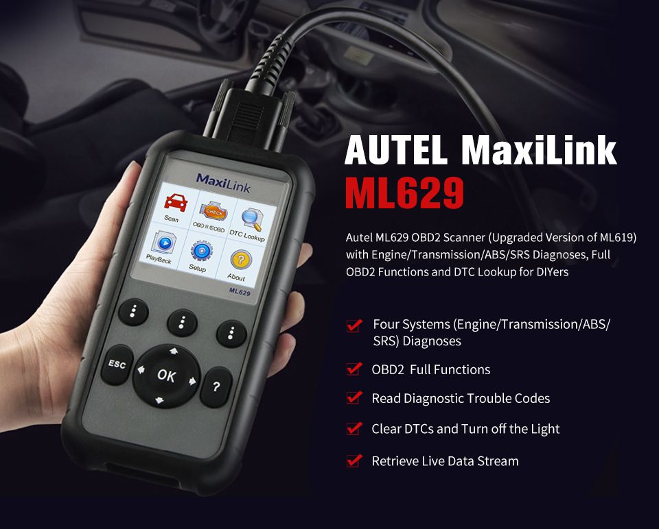 AUTEL MaxiLink ML629 OBD2代码读取器