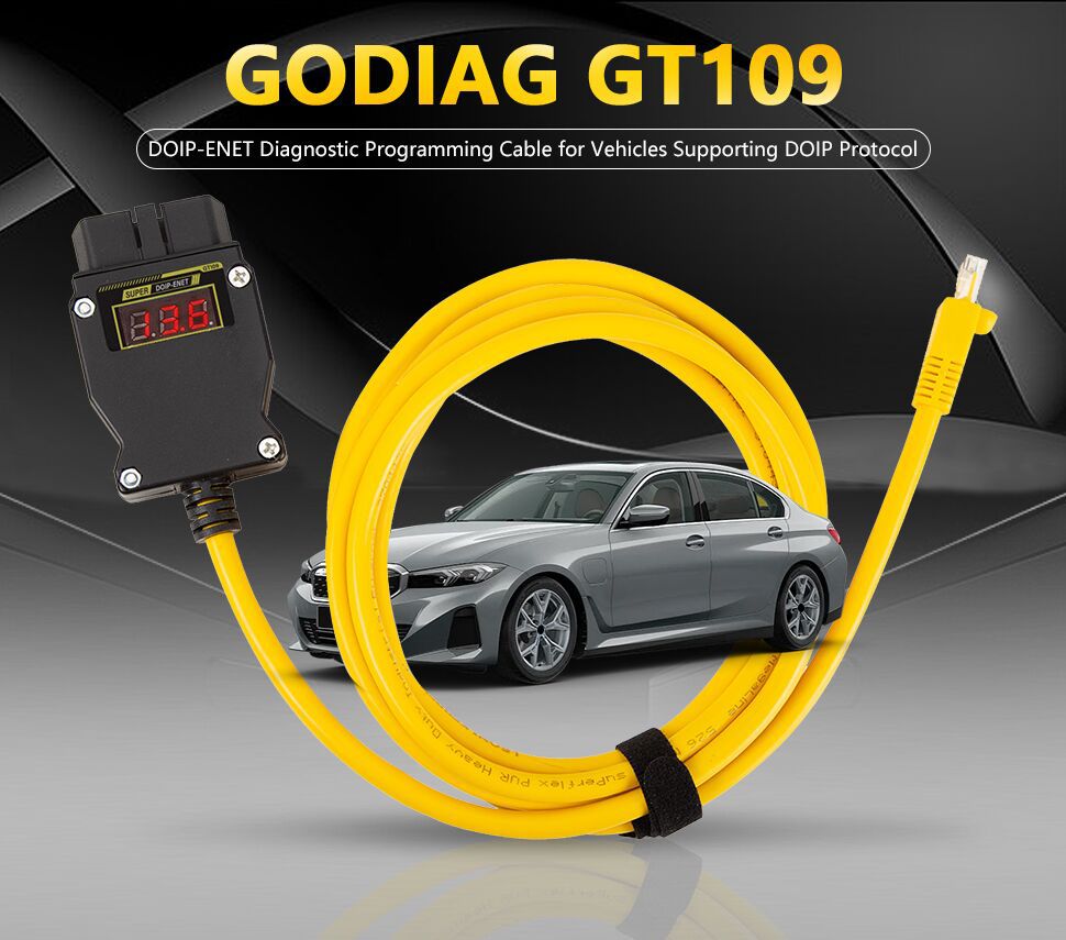 适用于宝马-奔驰-大众-奥迪的GODIAG GT109 DOIP-ENET DOIP诊断编程编码适配器