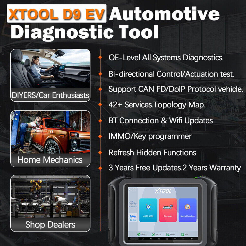 XTOOL D9EV Auto Diagnose Tool