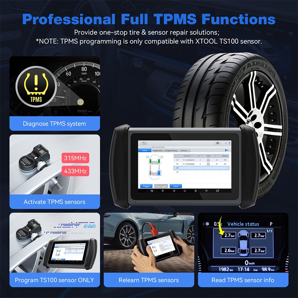 XTOOL InPlus IP819TS TPMS Programming All Systems Diagno