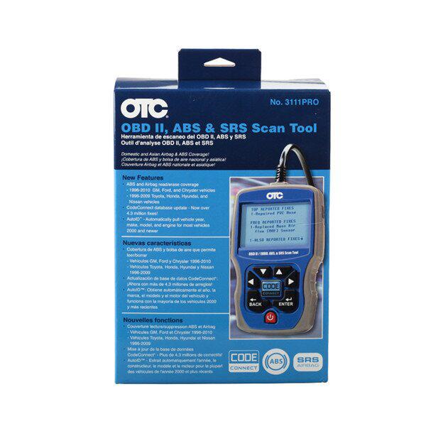 OTC OBDII can ABS airbag (srs) 3111 detector de fallas obd2 eobd lector de código