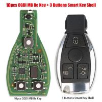 50pcs Original CGDI MB Be Key V1.3 with Smart Key Shell 3 Button for Mercedes Benz Get 10 Free Tokens for CGDI MB