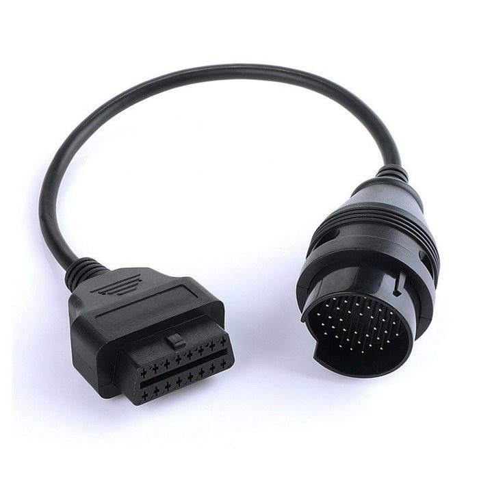 Promotion 38Pin to 16Pin OBDII Cable For IVECO Trucks Diagnostic Tool-Black Version