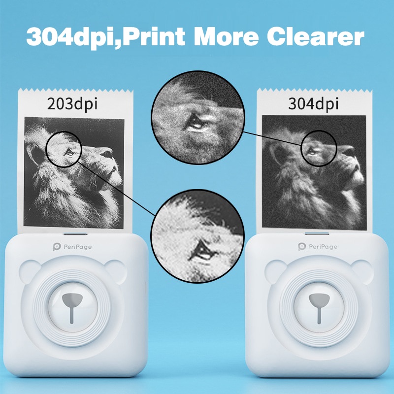 미니 프린터 A6 304DPI 1 Peripage휴대용 열 감지 포토 프린터 휴대용 Bluetooth태그 프린터 소프트 셸 보호 다기능