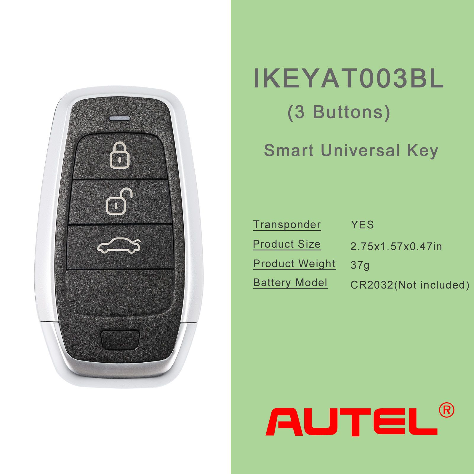 AUTEL IKEYAT003BL 3 Buttons Independent Universal Smart Key 5pcs/lot