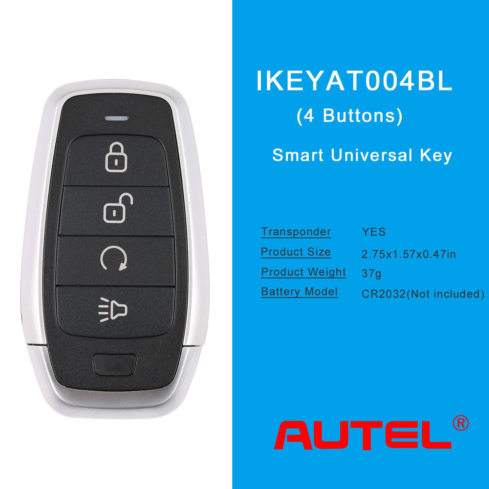 AUTEL IKEYAT004BL 4 Buttons Independent Universal Smart Key 5pcs/lot