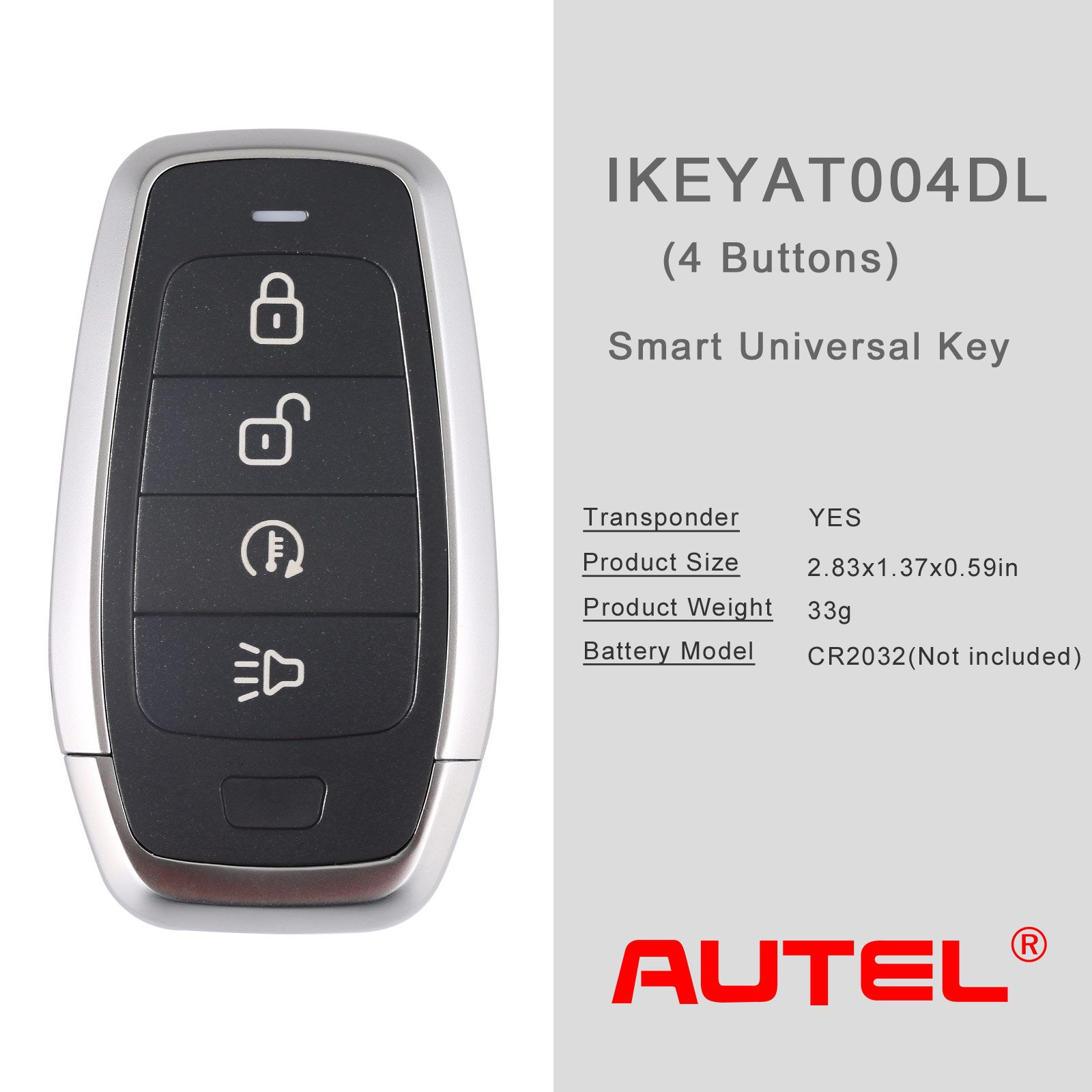 AUTEL IKEYAT004DL 4 Buttons Independent Universal Smart Key 5pcs/lot