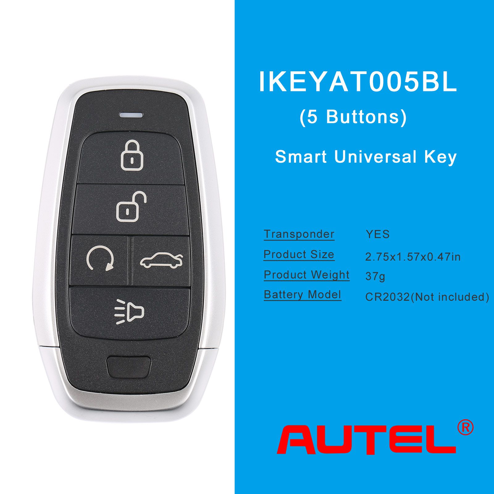 AUTEL IKEYAT005BL 5 Buttons Independent Universal Smart Key 5pcs/lot