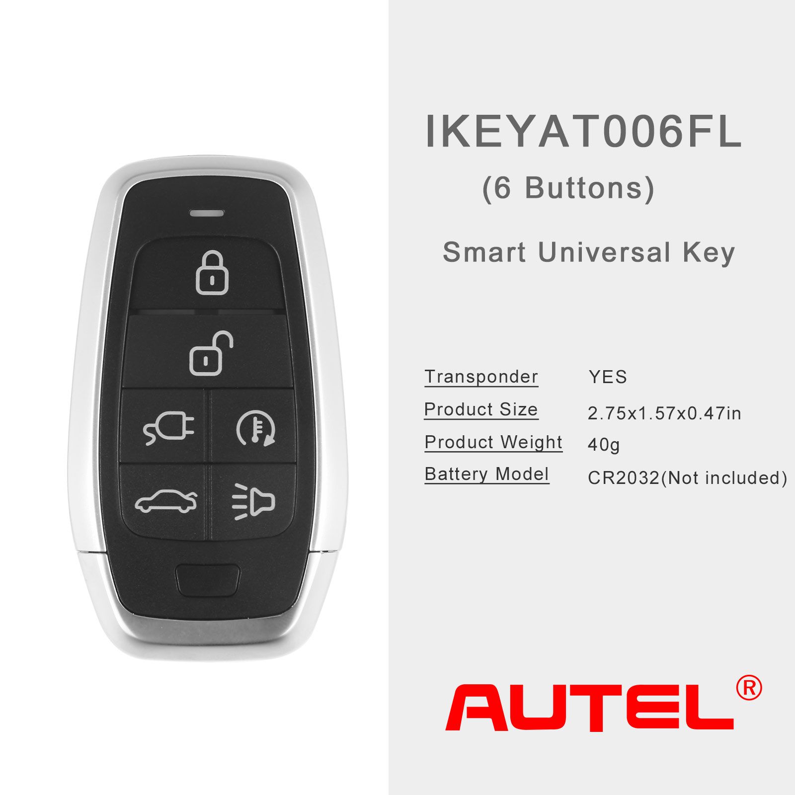 AUTEL IKEYAT006FL 6 Buttons Independent Universal Smart Key 5pcs/lot