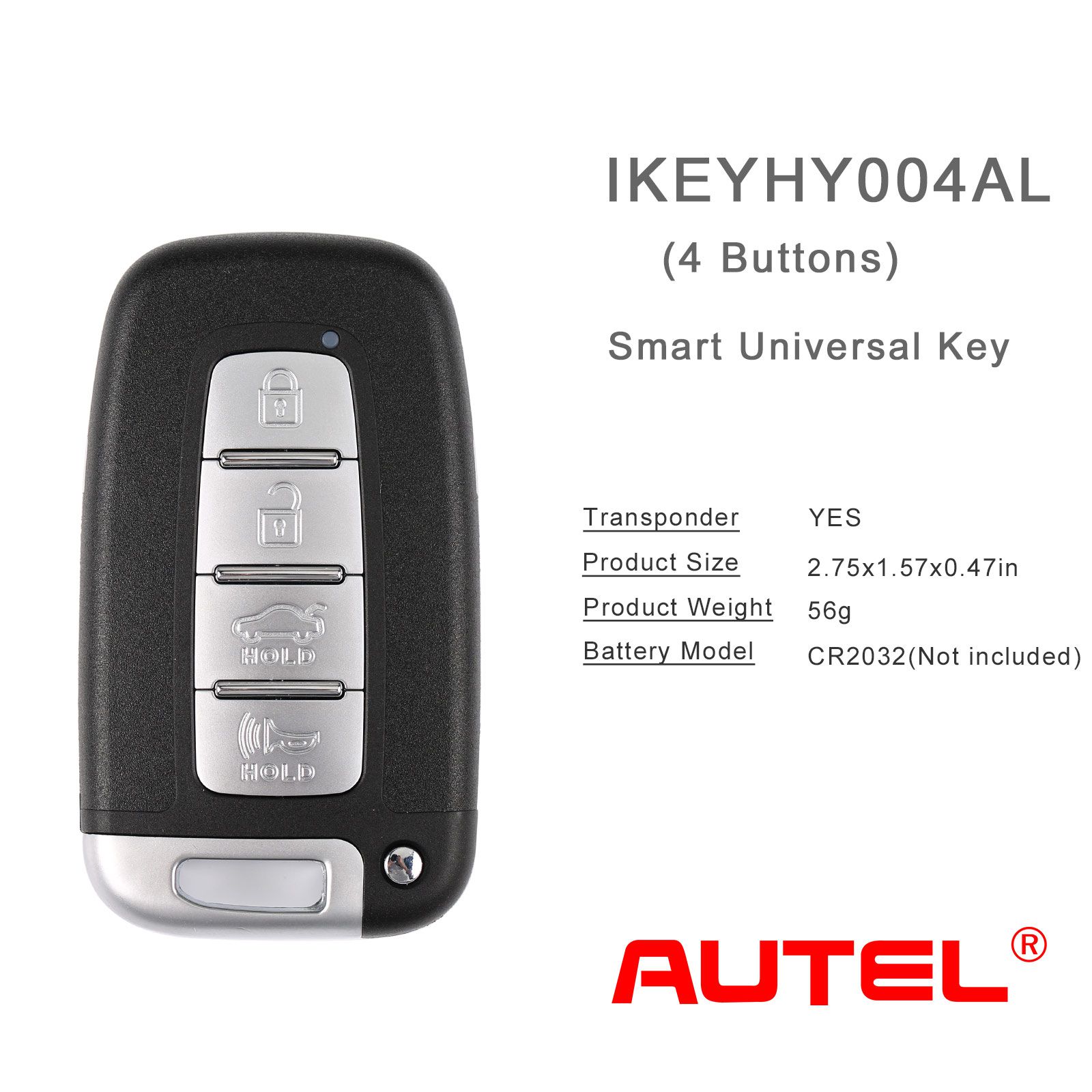 AUTEL IKEYHY004AL Hyundai 4 Buttons Universal Smart Key 5pcs/lot