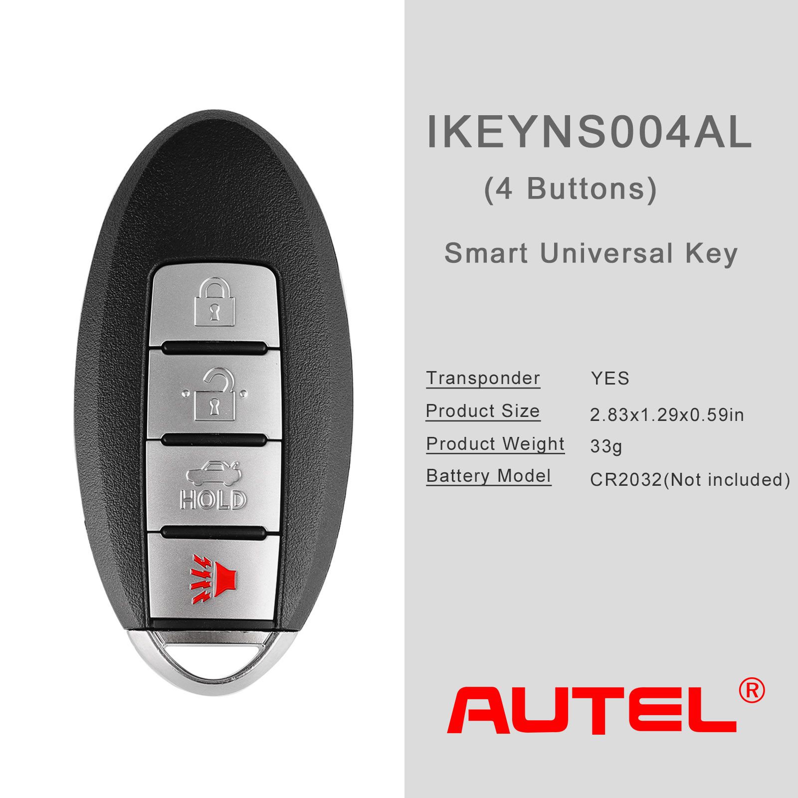 AUTEL IKEYNS004AL Nissan 4 Buttons Universal Smart Key 5pcs/lot