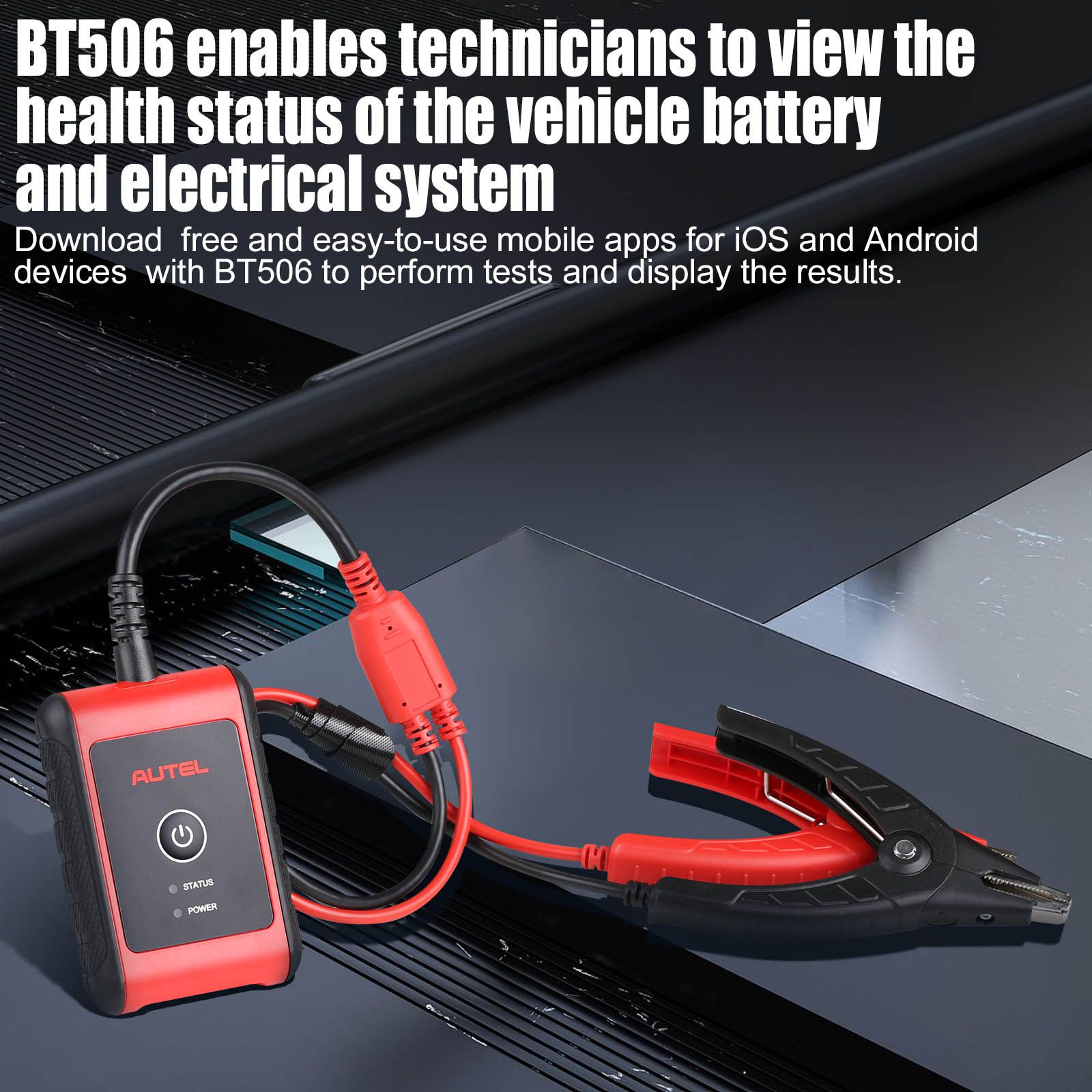 Autel MaxiBAS BT506 Auto Battery and Electrical System Analysis Tool work with MK808BT/ MK808BT PRO/ MX808TS/ MK808TS