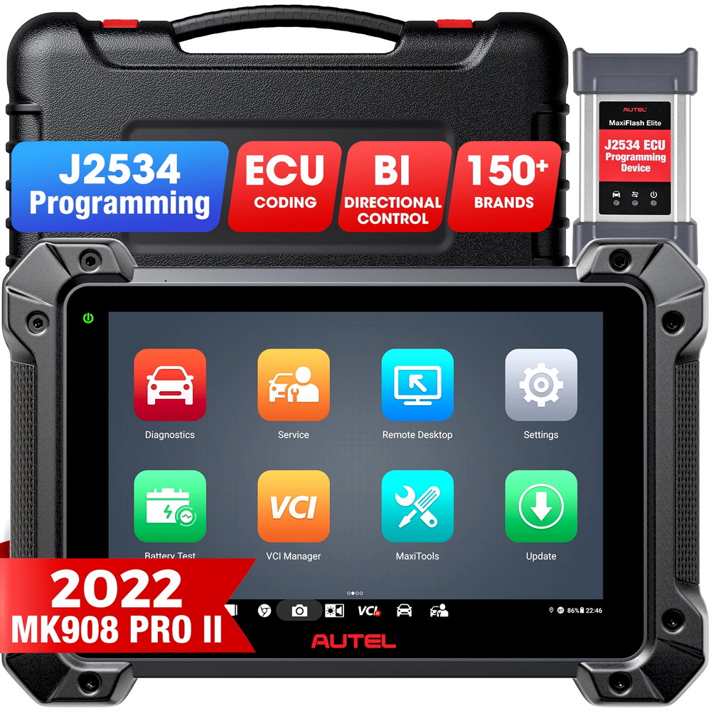 2023 New Autel MaxiCOM MK908 PRO II Automotive Diagnostic Tablet Support Scan VIN and Pre&Post Scan