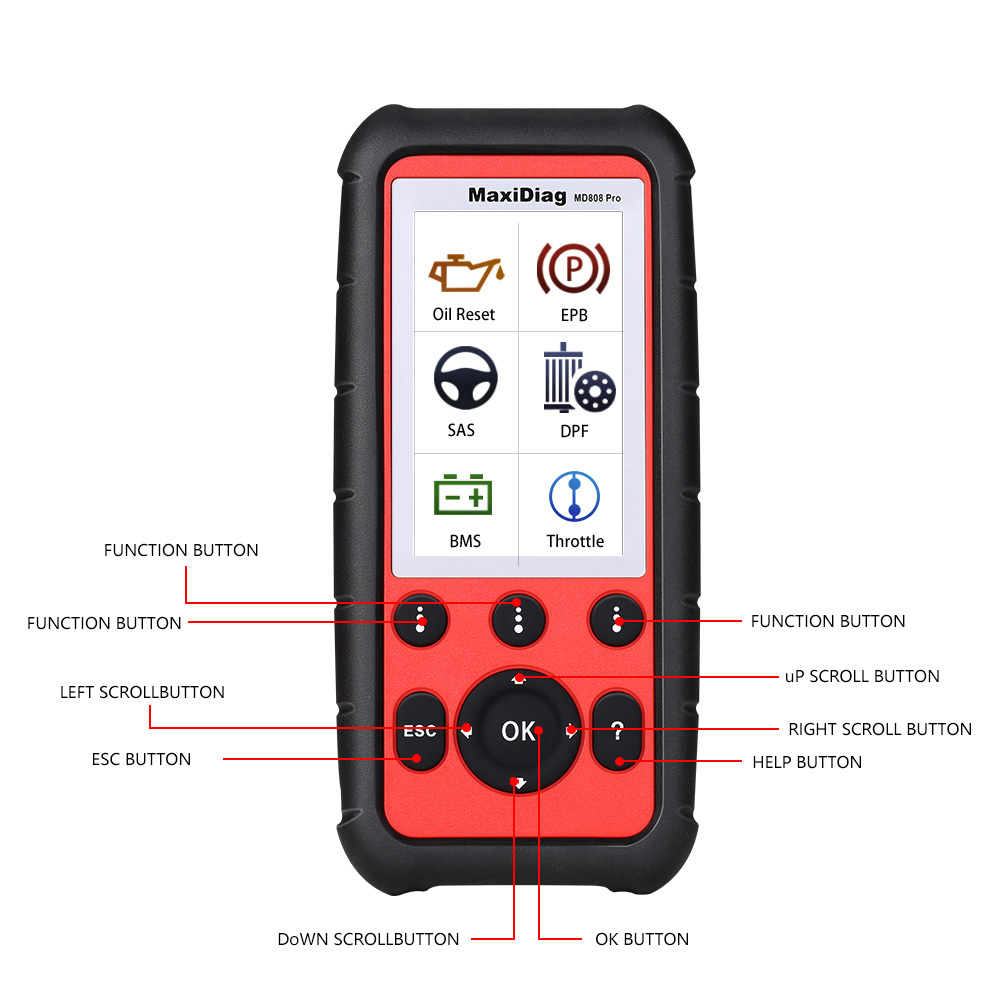 Actualización gratuita en línea de por vida del escáner de todo el sistema autoel maxidiag md808 pro (md802 all + maxicheckpro)