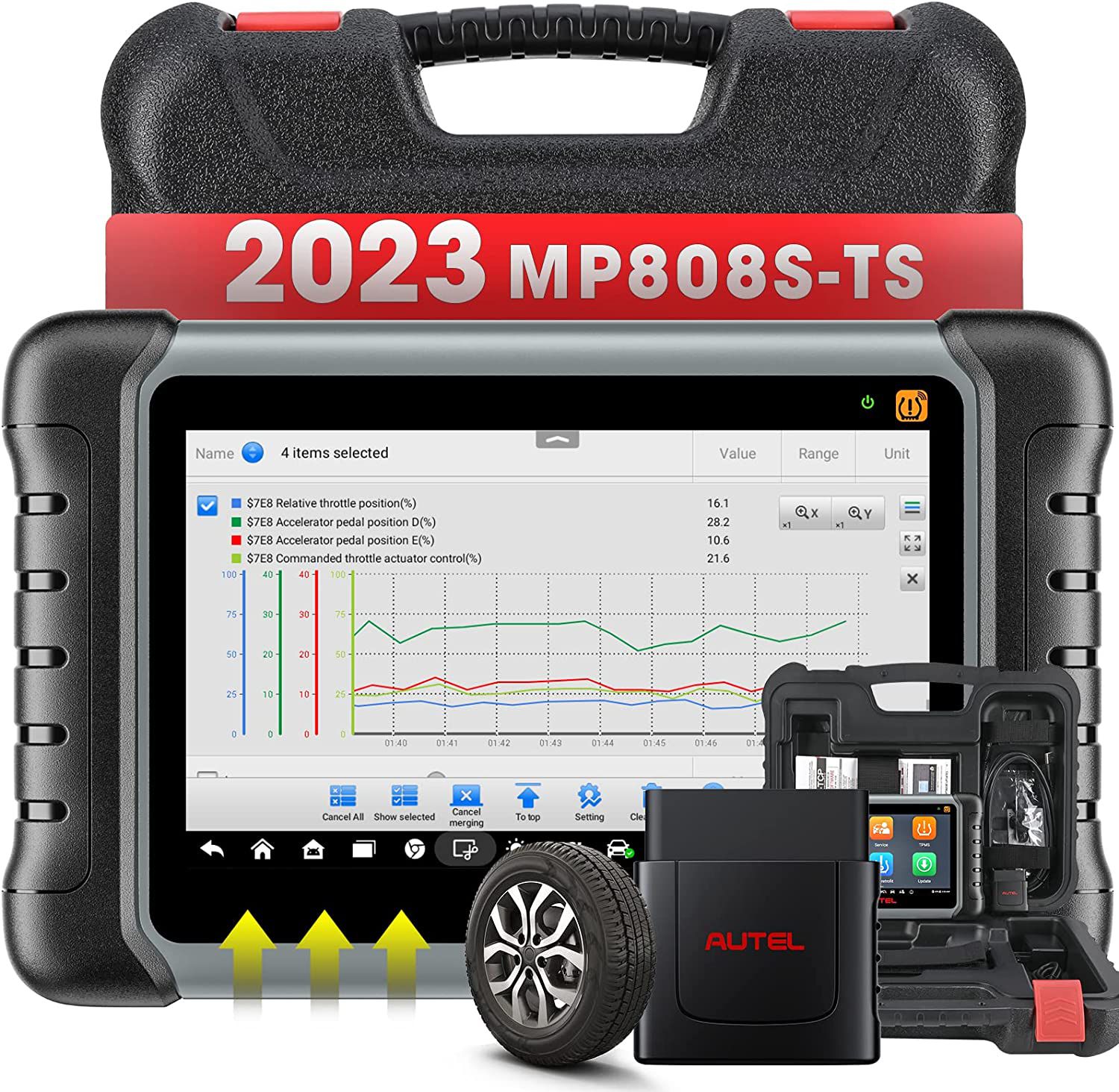 2023 Autel MaxiPRO MP808S-TS TPMS 양방향 도구, TPMS 재학습 휴식 프로그래밍, OE ECU 인코딩, 사전 예방적 테스트, 31 수리, 전체 시스템 진단