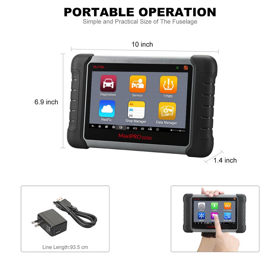 Autel MaxiPRO MP808TS MP808Z-TS Automotive Diagnostic Scanner with TPMS Service Function and Wireless Bluetooth