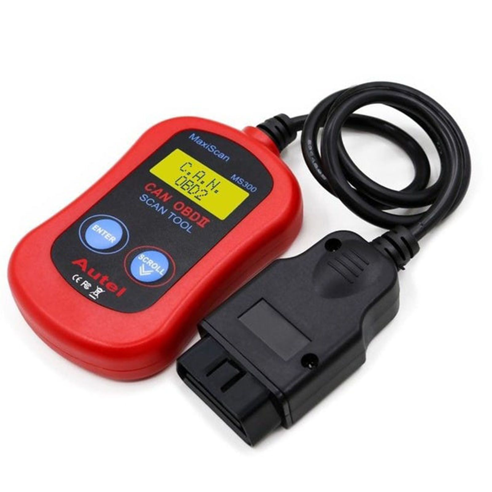 Autel MaxiScan MS300 OBD2 Scanner Car Code Reader, Turn Off Check Engine Light, Read & Erase Fault Codes, Check Emission Monitor Status CAN Vehicles