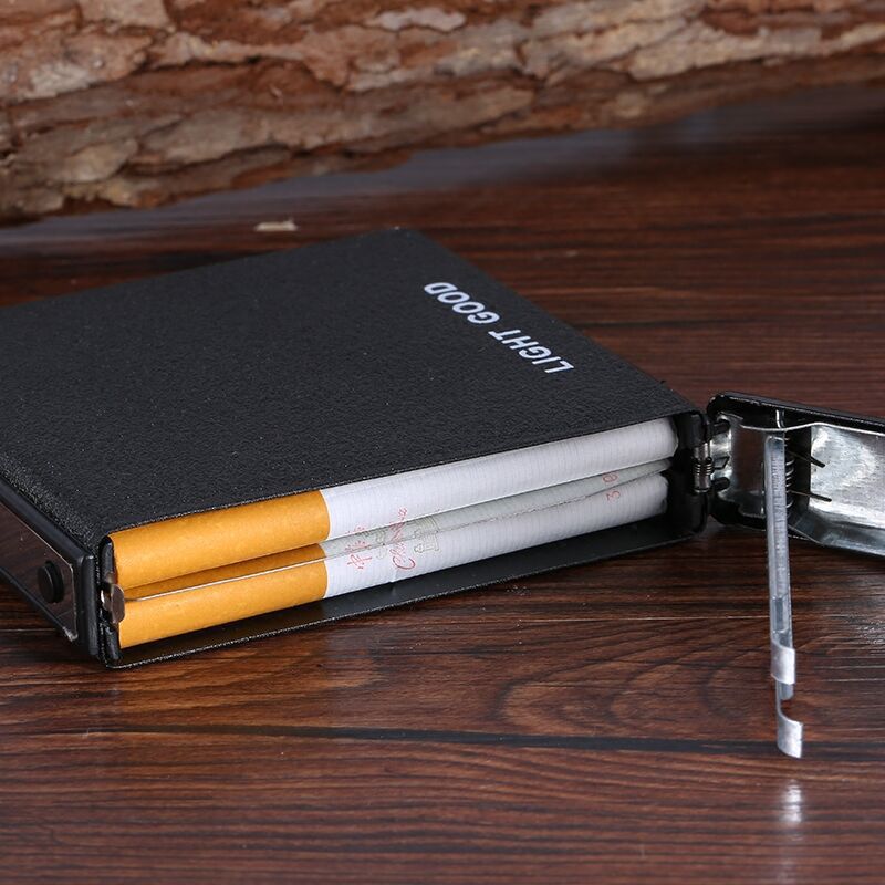 Automatic Ejection Butane Lighter Cigarette Case