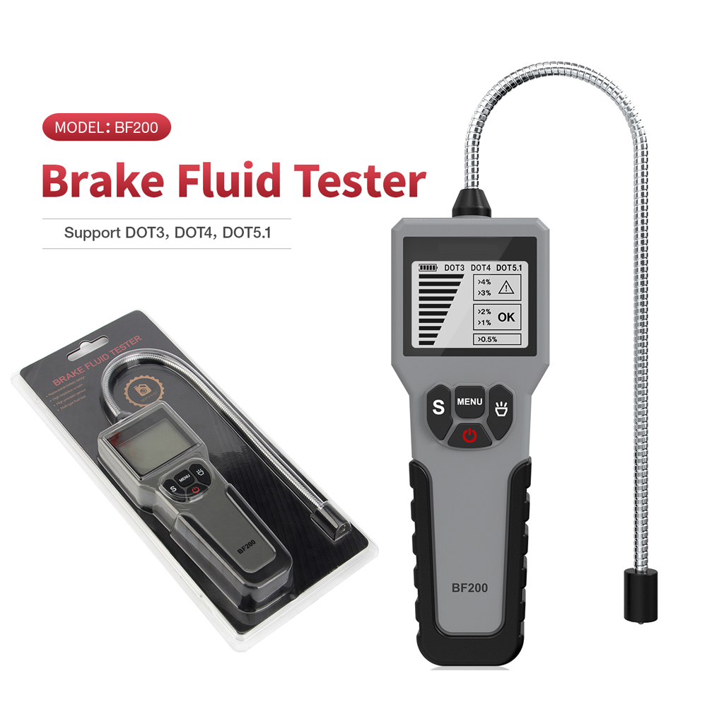 BF200 Digital Brake Fluid Tester for DOT3 DOT4 DOT5.1 Water Content Detector LED Display Oil Quality Test Pen Car Accessories
