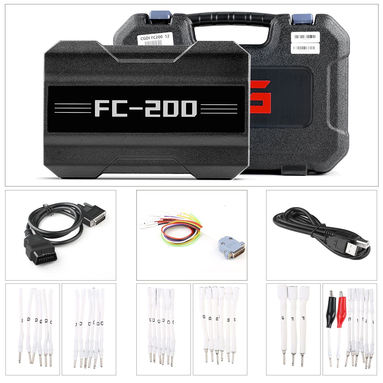 CG FC200 ECU Programmer Full Version with New Adapters Set 6HP & 8HP / MSV90 / N55 / N20 / B48/ B58 and MPC5XX Adapter for EDC16/ ME9.0