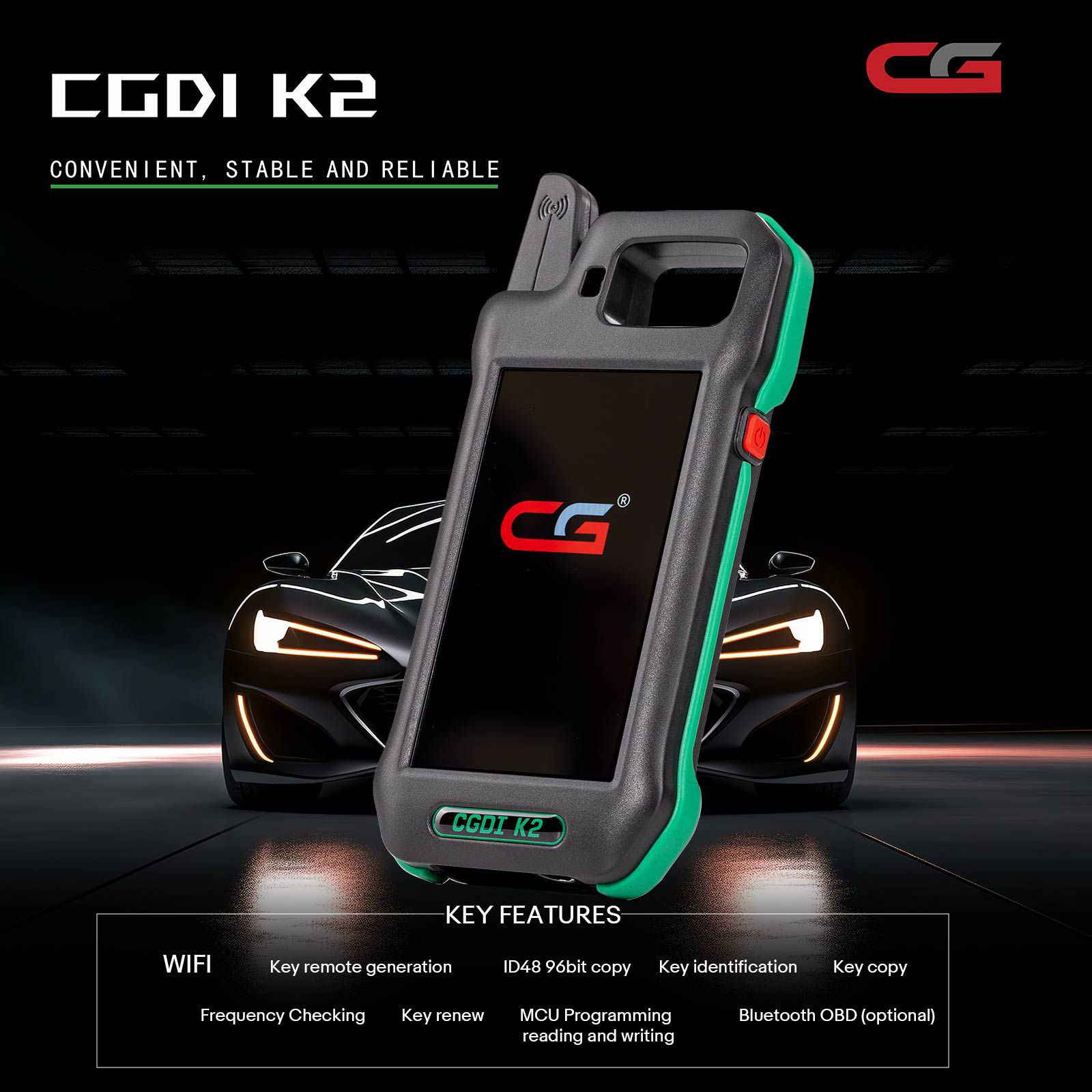 2024 Wifi CGDl K2 Professional Multi-functional Smart Locksmith Key Tool Remote Generator Support 96Bit ID48 Copy