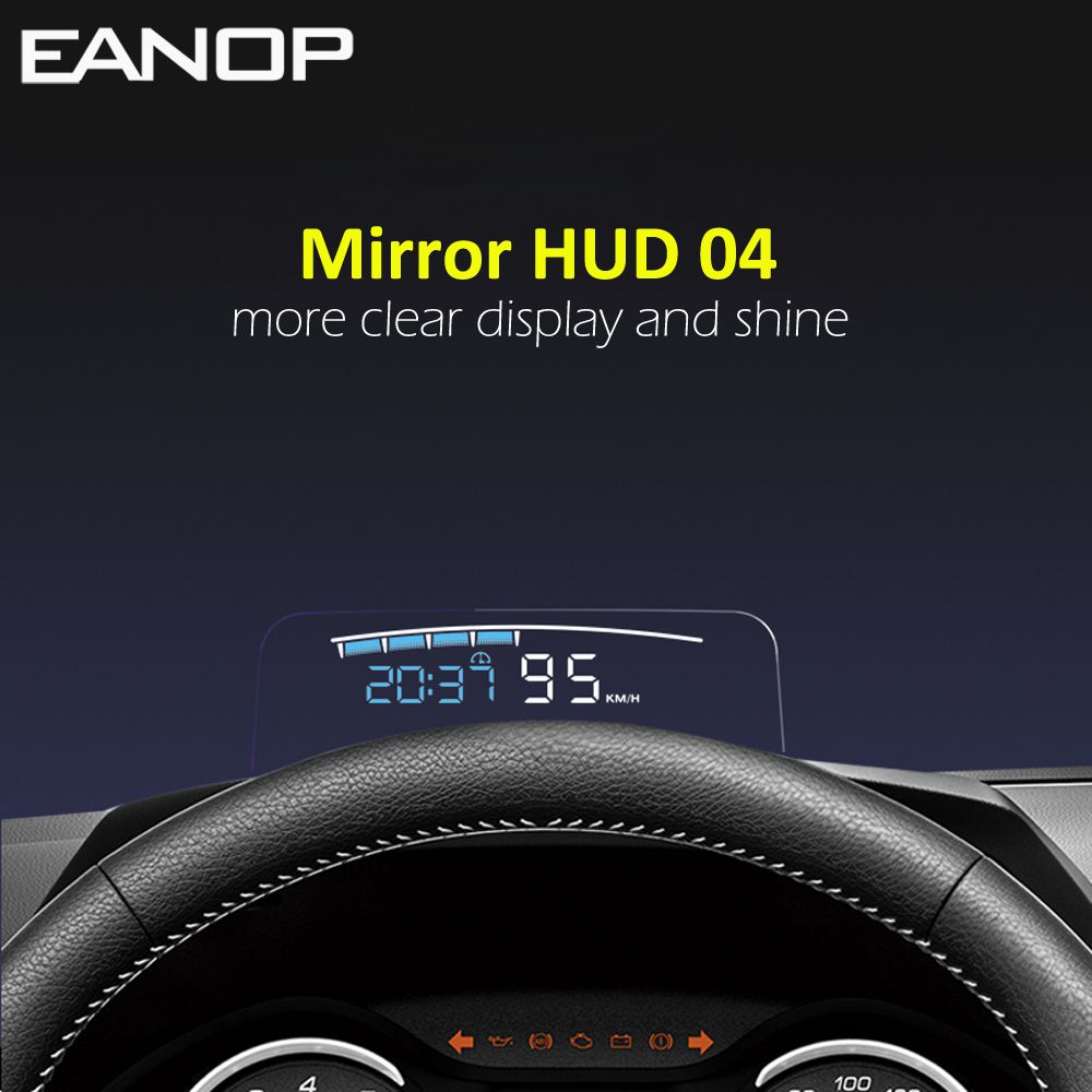 EANOP HUD Mirror 04 Car Head up Display OBD2 Windshield Speed