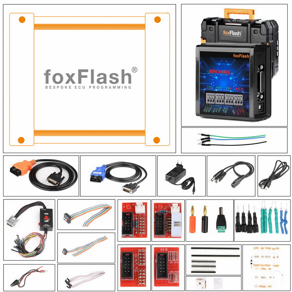 2023 FoxFlash 초강력 ECU TCU 클론 및 칩 조정 도구 무료 업데이트 VR 읽기 및 자동 검사 및