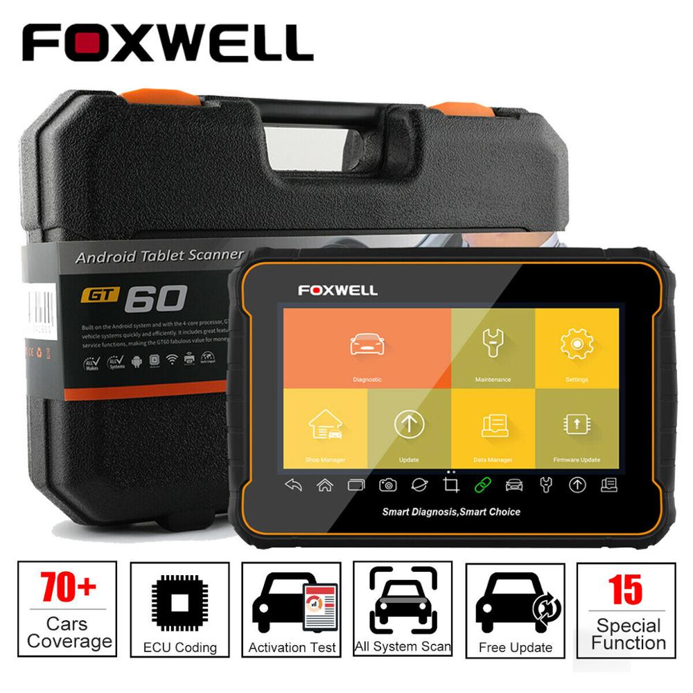 Foxwell GT60 Plus Full System OBD2 Automotive Scanner Actuation&Coding ABS Bleeding DPF Code Reader OBD 2 Car Diagnostic Tool