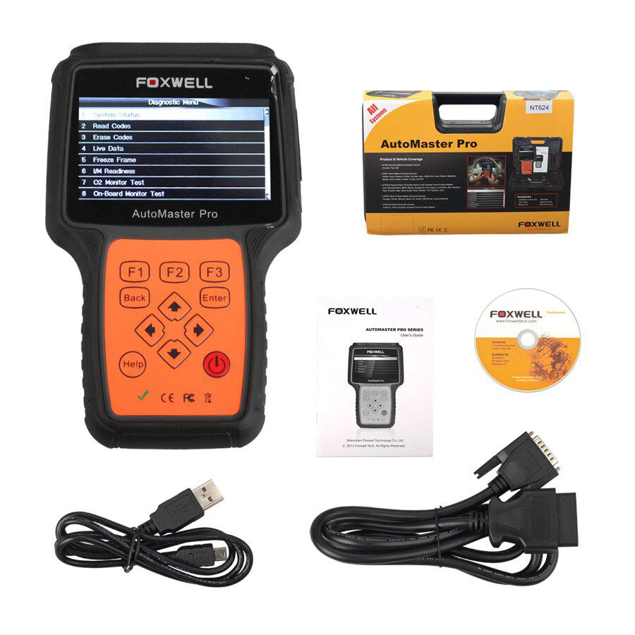 Foxwell NT624 AutoMaster Pro All-Makes All-Systems Scanner Support Cars In 2015