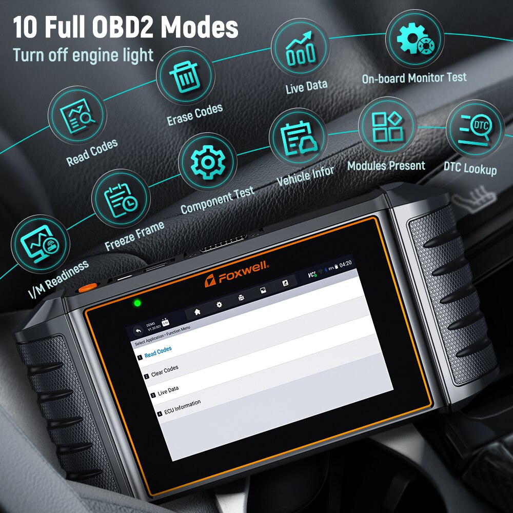 Foxwell NT726 OBD2 Scanner Car Code Reader All Makes All Systems 8 Reset Service WiFi Free Update OBD 2 Car Diagnostic Scanner