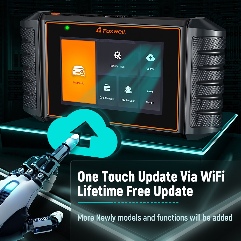 Foxwell NT726 OBD2 Scanner Car Code Reader All Makes All Systems 8 Reset Service WiFi Free Update OBD 2 Car Diagnostic Scanner