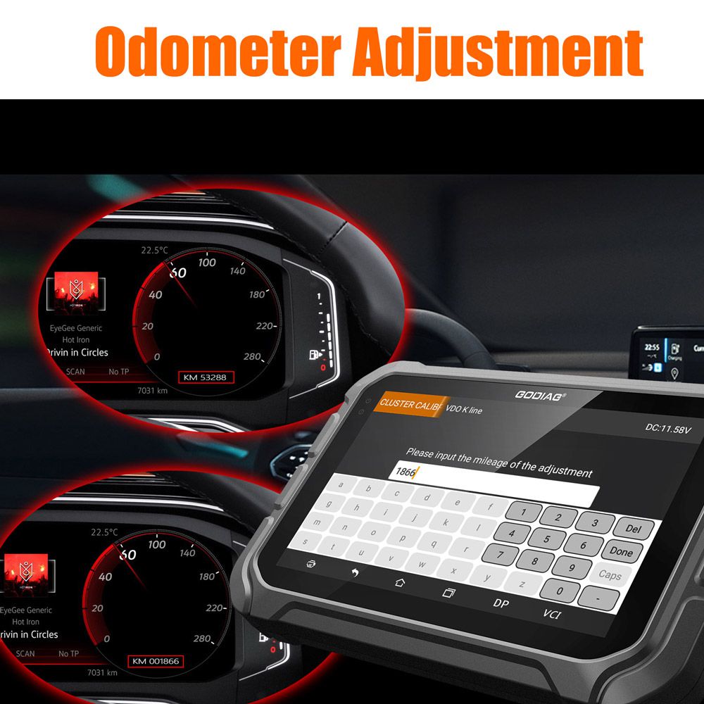 GODIAG GD801 키프로그래머 다국어 지원 마일리지 보정 ABS EPB TPMS EEPROM 등