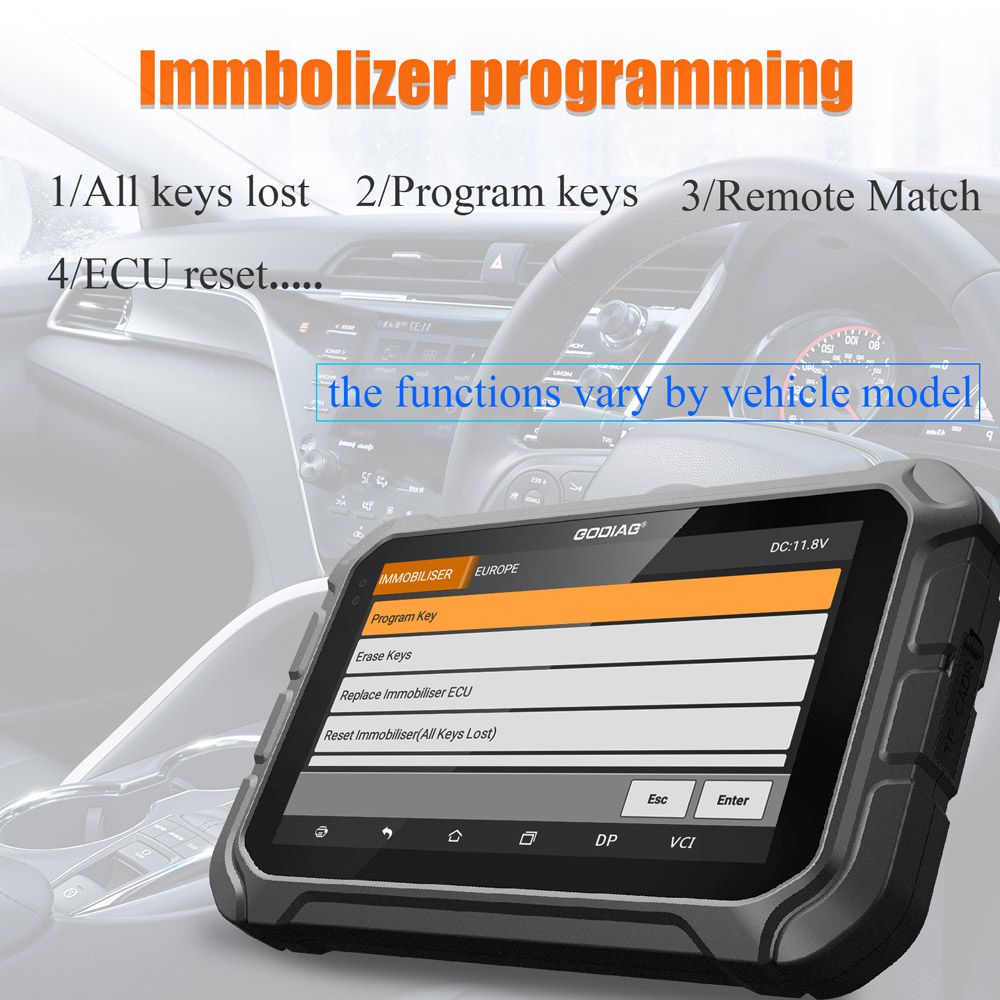 GODIAG GD801 키프로그래머 다국어 지원 마일리지 보정 ABS EPB TPMS EEPROM 등