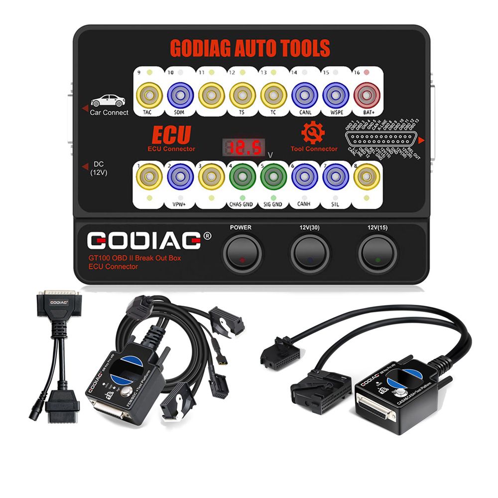 Herramienta ECU de caja de desconexión godiag gt100, equipada con BMW cas4 cas4 + y Plataforma de prueba fem / BDC completa