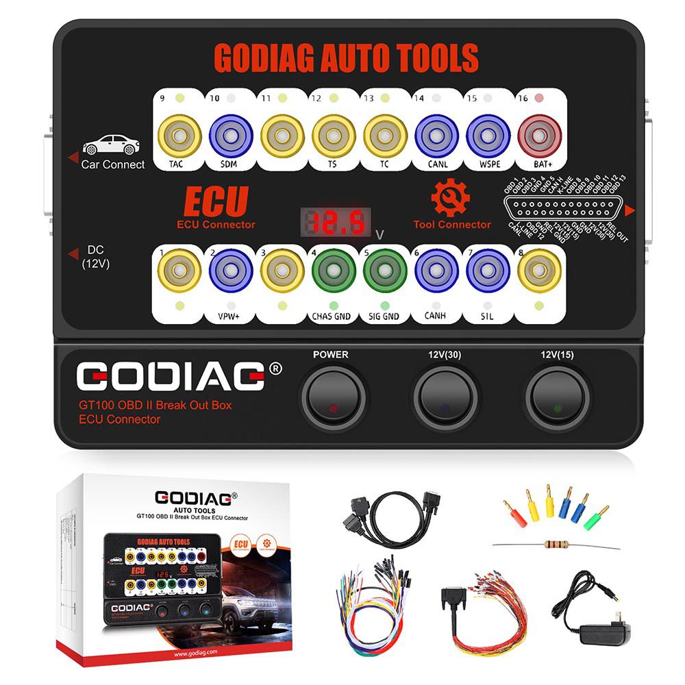 Herramienta ECU de caja de desconexión godiag gt100, equipada con BMW cas4 cas4 + y Plataforma de prueba fem / BDC completa