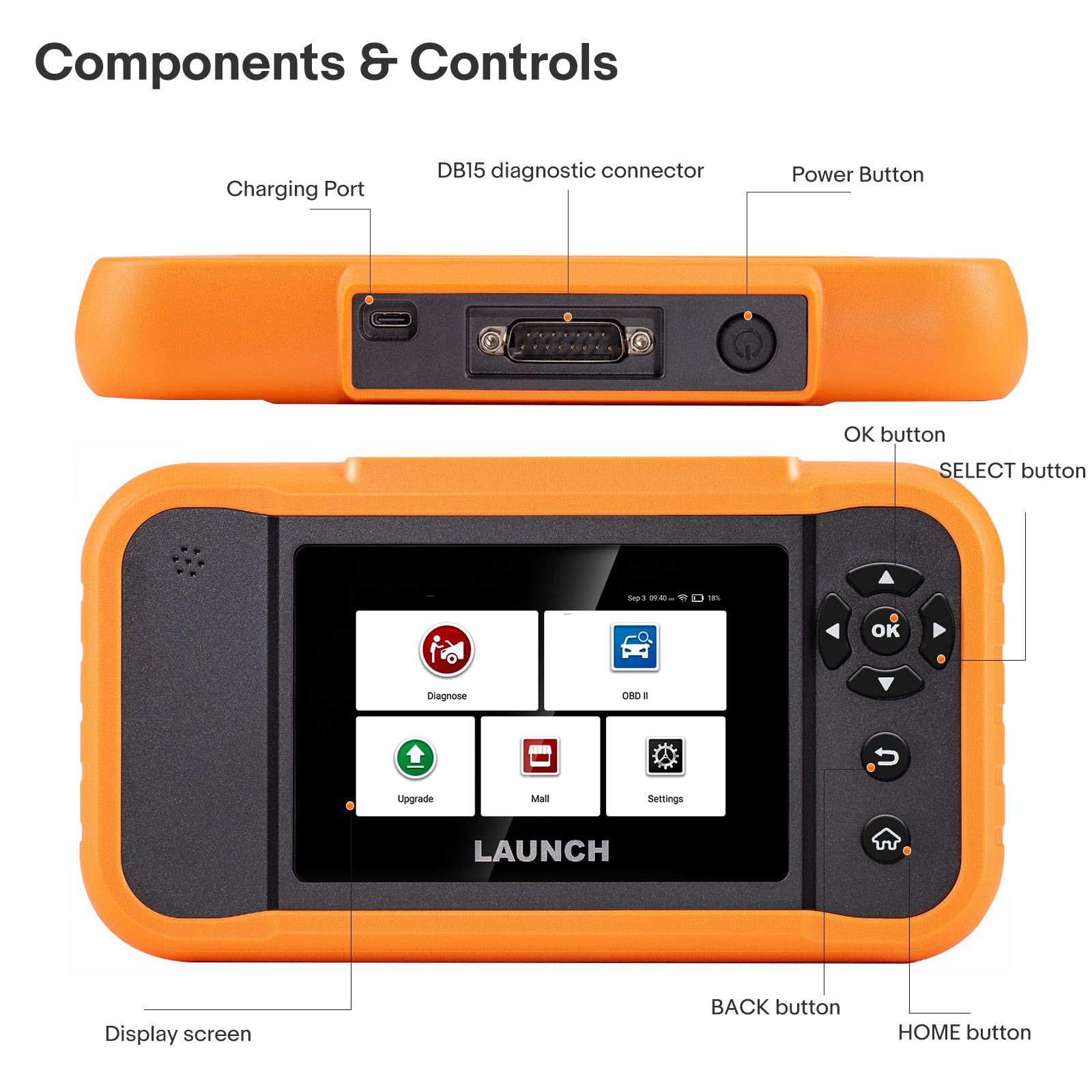 2024 LAUNCH Creader Elite 2.0 FGC Full System Diagnostic Bi-Directional Scan Scanner for Ford/ GM/ Buick/ Cadillac/ Chevrolet/ Chrysler/ Dodge/ Jeep